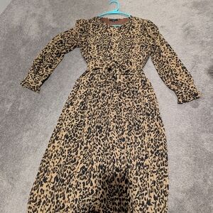 J. Crew Animal Print Dress - Black and Brown